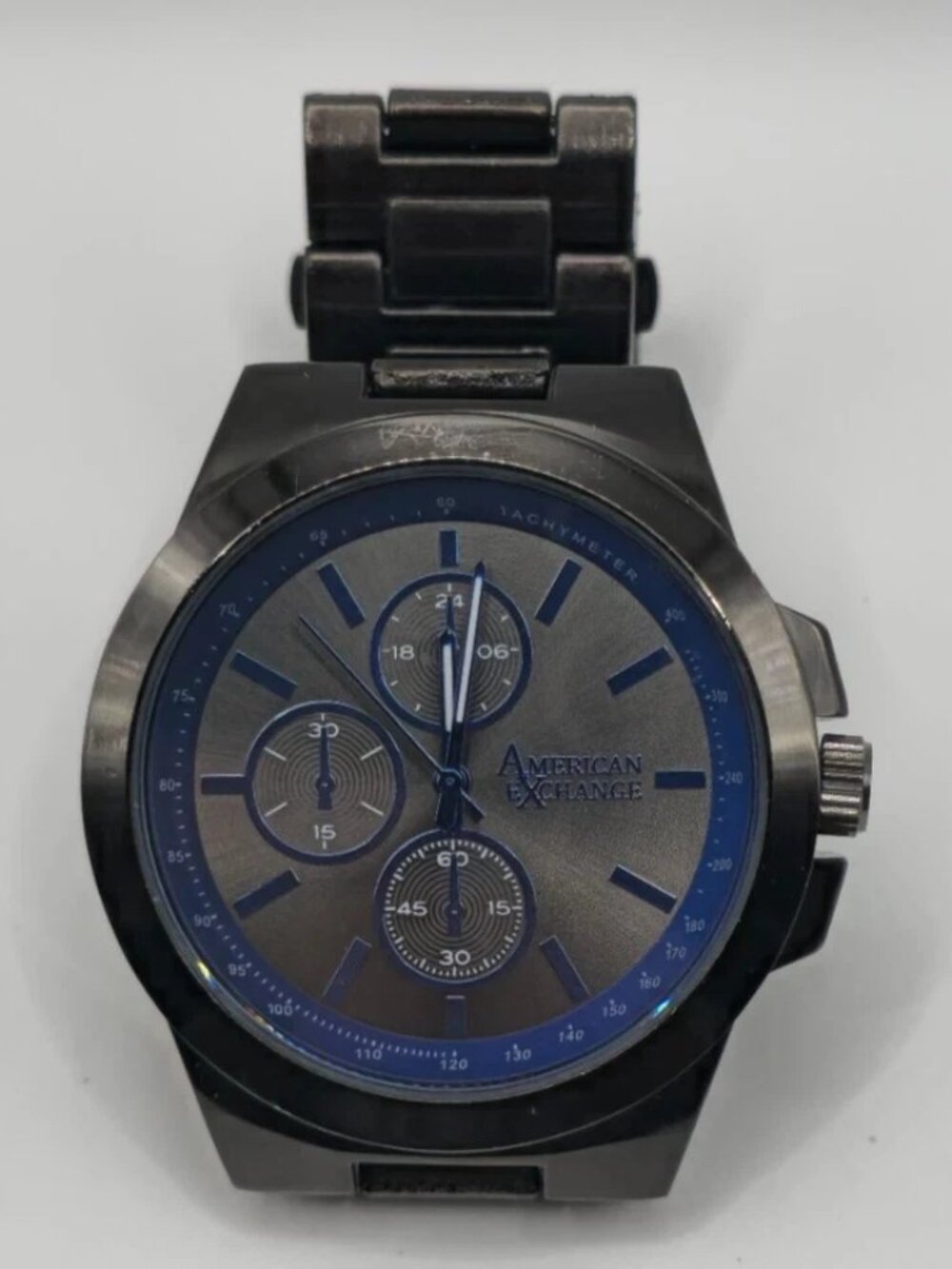 American Exchange Men's Gunmetal Quartz Watch Set 9709U-42-D30